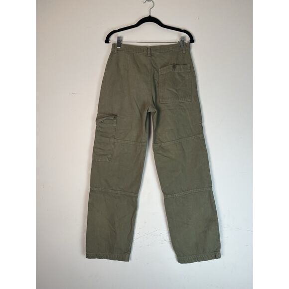 Reformation Pants Womens 28 Bailey High Rise Utility Cargo Army Organic Cotton - Picture 2 of 10